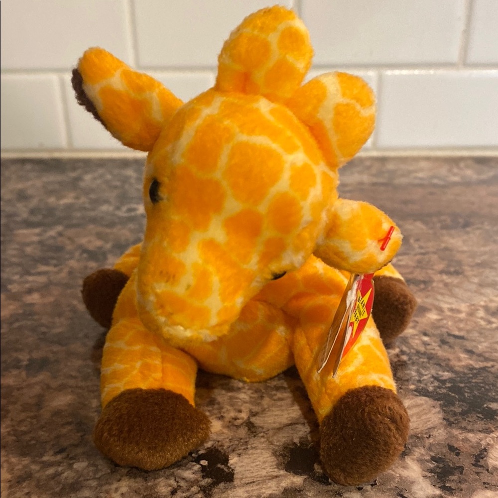Ty Twigs the Giraffe beanie baby with PVC pellets RARE